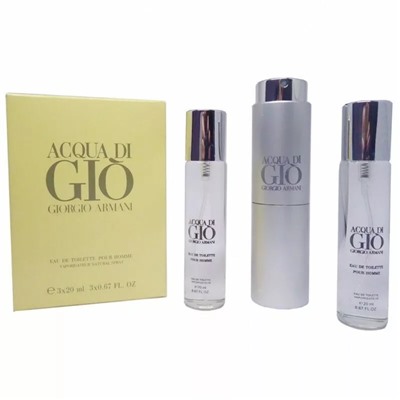 Giorgio Armani Acqua di Gio pour homme, 3*20 ml.