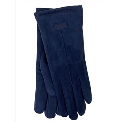 Утепленные женские перчатки из велюра, цвет синий