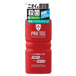 Мужское дезодорирующее жидкое мыло для тела с ментолом "PRO TEC" 420 мл, помпа