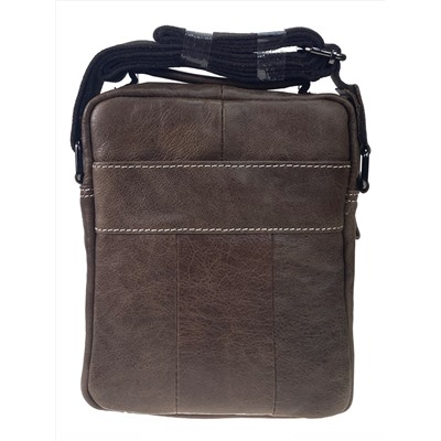 Мужская сумка из натуральной кожи, цвет серо-коричневый