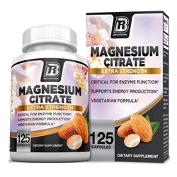 Magnesium Citrate 400mg 15% (1 капсула) Bri nutrition, США капсулы 125