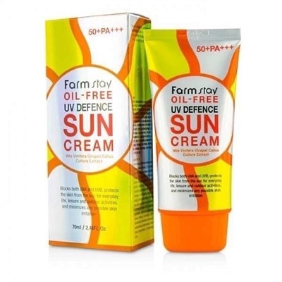 Солнцезащитный крем с высоким фактором защиты FarmStay Oil-Free Uv Defence Sun Cream SPF50+ PA+++ 70мл