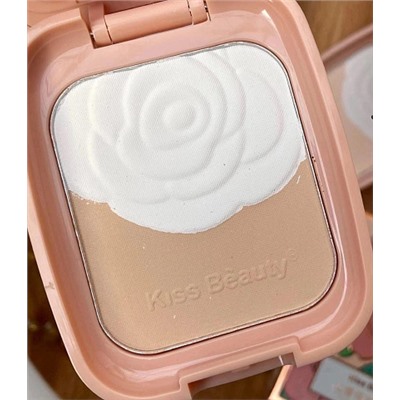 Kiss Beauty Пудра с зеркалом и спонжем Camellia Pressed Powder 8гр