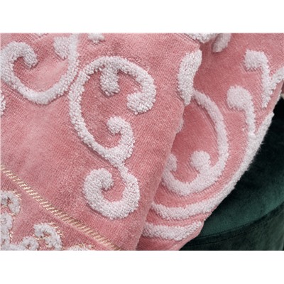 Полотенце махровое Amalia, орнамент, розовый