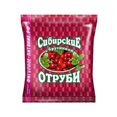 Отруби Сибирские ПШЕНИЧНЫЕ (с брусникой), 200 г