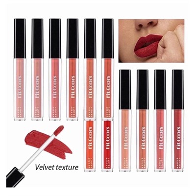 Набор матовых помад 12 шт Fit Colors Matte Liquid Lipstick