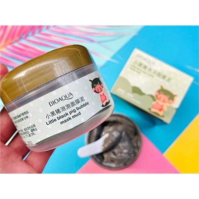 Маска для лица Bioaqua little black pig bubble mask mud