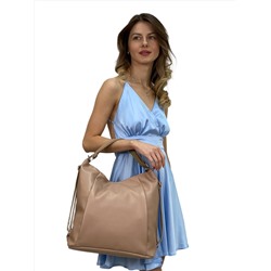 Женская сумка шоппер из искусственной кожи, цвет песочный