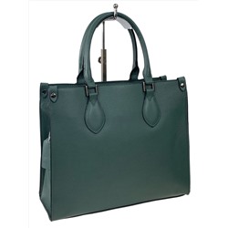 Женская сумка тоут из натуральной кожи, цвет зеленый