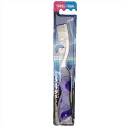 Зубная щетка "MashiMaro" со сверхтонкими щетинками  двойной высоты и СКЛАДНОЙ ручкой (с щетиной средней жесткости)