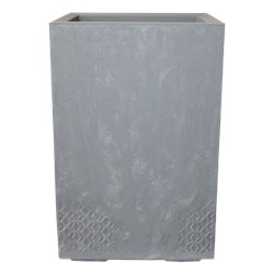 Кашпо Lamela Каро Eco beton 40*40h60 серый бетон