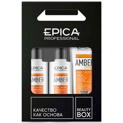 Epica Набор Amber Shine Organic (шампунь 250мл + кондиционер 250мл + маска 250мл) 29189