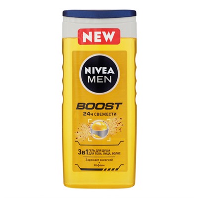 Гель для душа Nivea MEN Boost 3в1 250мл